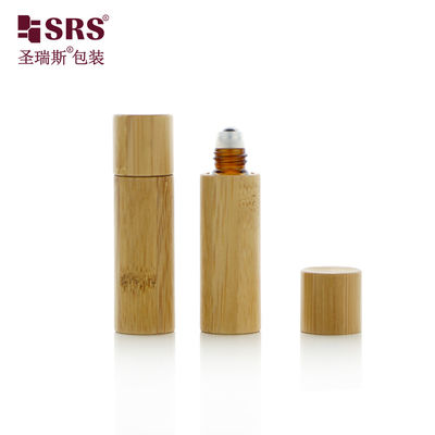 kupować BG-5ML Wytwarzanie Puste butelki z żółtej szkła z wewnętrzną butelką rolkową z bambusową zewnętrzną butelką do oleju zapachowego produkcja online