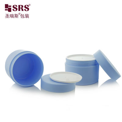 kupować SRSJK-150g Mat Blue PP Plastic Double Wall Jar Recykling For Hair Care Packaging produkcja online