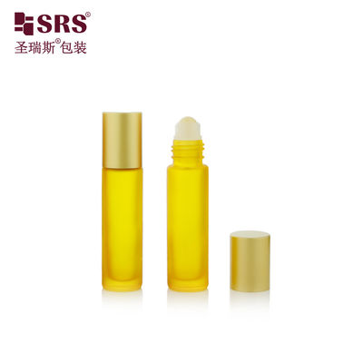 kupować BLPM-10ml Rolkowa kula ze stali nierdzewnej Gęsta ścianka rolka na szklanej butelce do pielęgnacji skóry Esencja z matową złotą czapką do perfum zapachowych produkcja online
