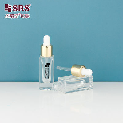 kupować D543-5ml 5ml-10ml Pustka, przejrzysta, przejrzysta butelka do kropli Bezpłatna próbka z złotym kołnierzem Do zakupu hurtowego produkcja online