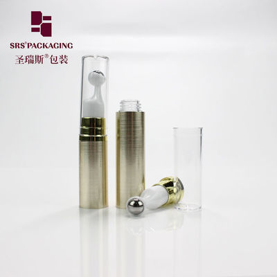 kupować Pustka plastikowa kosmetyczna złoty kolor 5ml 10ml 12ml 15ml mini butelka kremu do oczu produkcja online