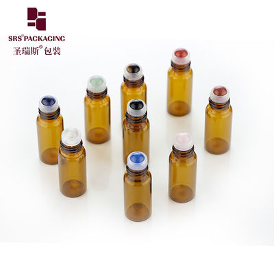 BLP-3ML 3ML Perfumy Bursztynowe Szklane Rolowanie Na Butelce Z Głowiczką