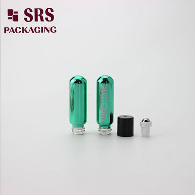 Próbka perfumy Metalowy zielony rol na butelce 4 ml z czarną rolką stalową