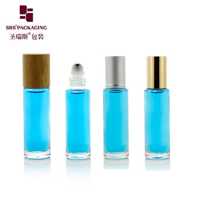 Szkło przeciekające Bamboo Roll On Flask 15ml Pojemność Logo koloru do dostosowania