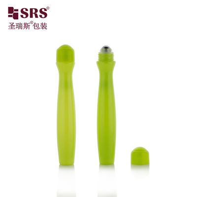 SRS8447-15ML Avocado Green Perfume Roll On Bottle z zakrzywioną talią