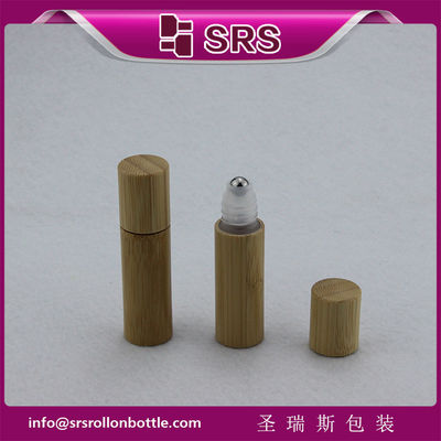 SRS 5 ml bambusowa butelka rolkowa, bambusowa plastikowa butelka z kremem do oczu