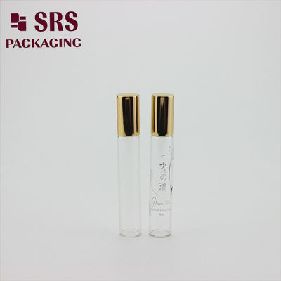 SRS pusty 8 ml przejrzysty butelkowy rolnik z perfumami na butelce z złotą aluminiową czapką
