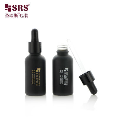 Czarny plastikowy kropelnik Szklana butelka 5ml 10ml 15ml 20ml 30ml 50ml 100ml Do oleju