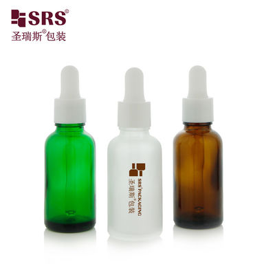 D001-50ml przyjazne dla środowiska, puste, okrągłe butelki z butelką kroplówki do oleju ciała z drukarką jedwabnym, logo