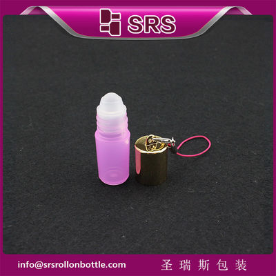 SRS Pustka kosmetyczna plastikowa rolka na butelce 3 ml Mini Pink Color z hakem