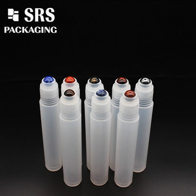 SRS pusty kosmetyczny plastikowy butelko 15 ml z kolorową kulą rolkową