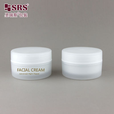 SRSJK-100g Zamrożony Mat Finsih Jar Z Białym Wewnętrznym Potem PP Plastic Jar Set With Lid For Cleansing Balm Cosmetics