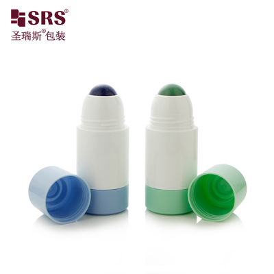 RPPE 50 ml pusty wielokrotnie używalny Wielki rozmiar 50 ml 75 ml PP PCR plastikowa butelka rolkowa z kulą kamienną