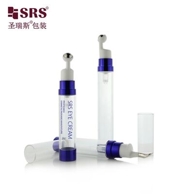 Bezpłatna próbka Rustless Steel Ball Roll na butelce 8ml 10ml 15ml Plastic PETG Eye Cream Airless Roller Bottle