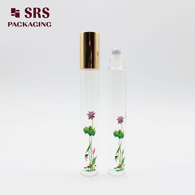 SRS kosmetyczna, przejrzysta rolka kolorowa na butelce z olejem perfumowym 10 ml