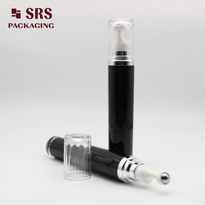 SRS Pustka butelka kosmetyczna z akrylową kulą rolkową Czarny kolor 15 ml