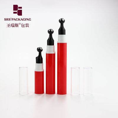 5 ml 10 ml 12 ml 15 ml Gorąca czerwona rolka z rolkową kulą metalową masującą butelkę rolkową pojemnik do kremów do oczu